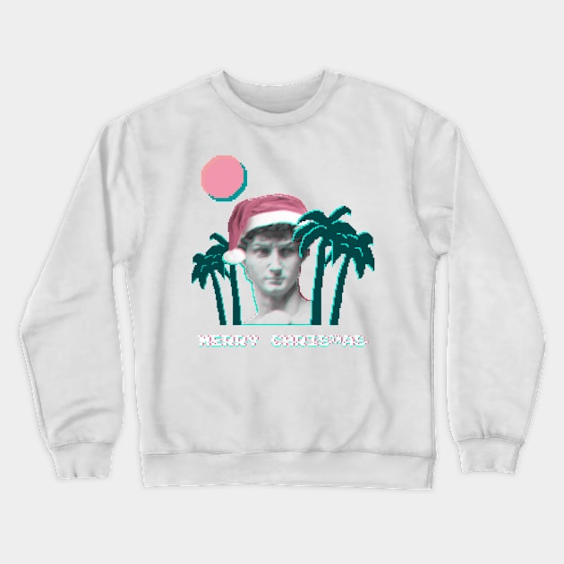 Vaporwave David Statue Crewneck Sweatshirt by GWENT